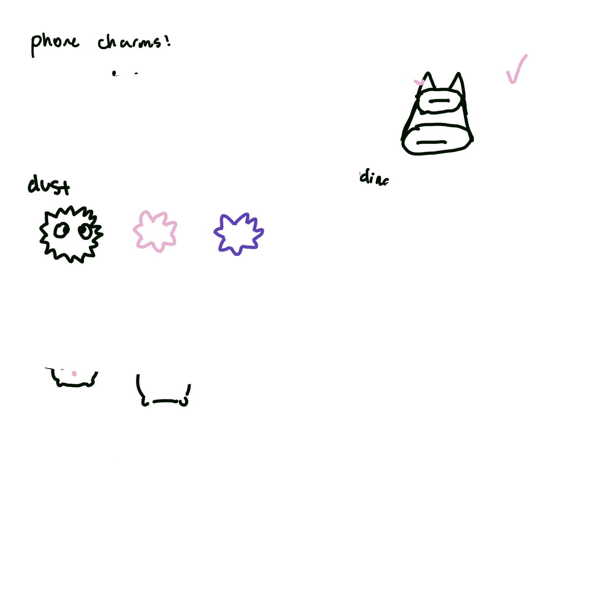 Phone charm concept sketch